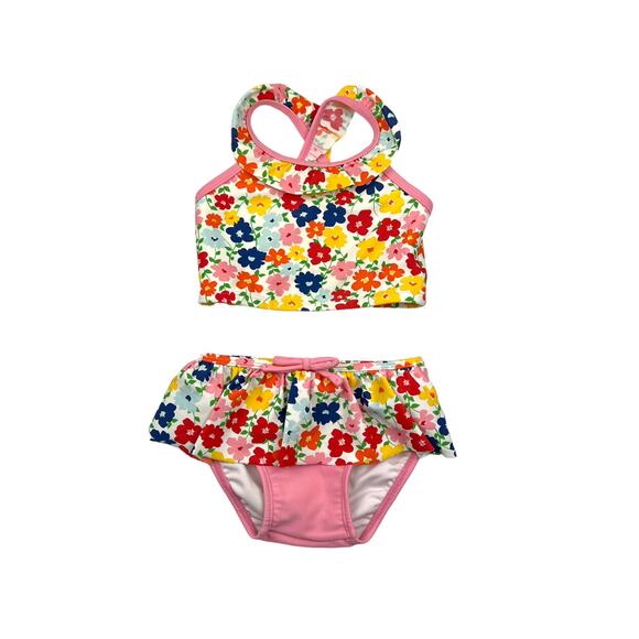 Hanna Andersson Floral Two Piece Swimsuit - Picture 1 of 8